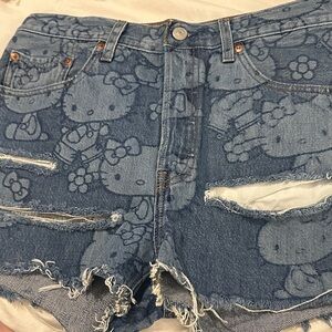 Levi's Blue Graphic Jean Shorts